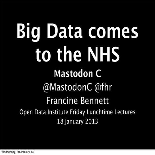 Big Data comes to the NHS