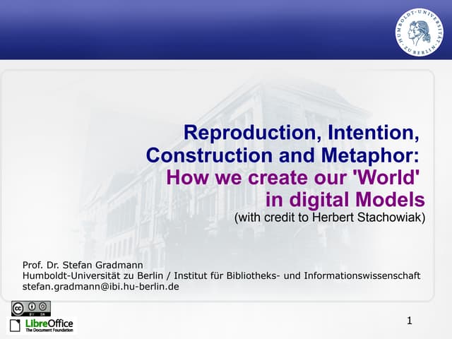 Stefan Gradmann - Scholarly Modelling