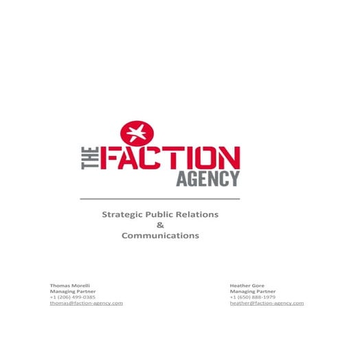 The Faction Agency - 2013 Capabilities