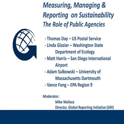 Measuring, Managing &amp; Reporting - Public Agency Activity Jan 2013