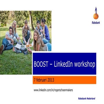 LinkedIn Workshop BOOST februari 2013