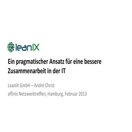 leanIX - Networking Event Hamburg 22.2.2013