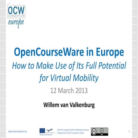 Webinar OpenCourseWare in Europe