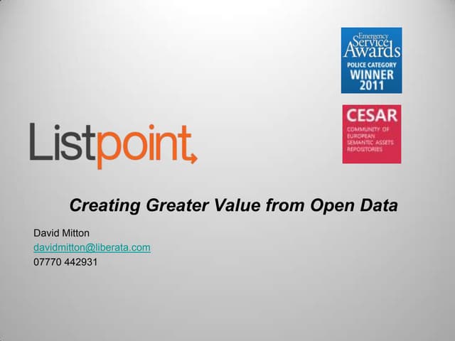 How to create more value from government open data