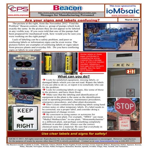 Is your sign and label confusing