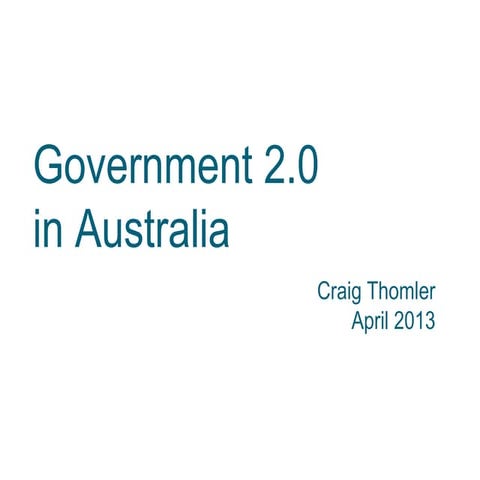 Government 2.0 - #socadl