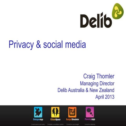 Privacy and social media for Australian governments