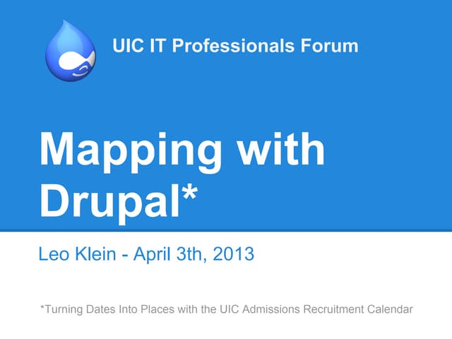 Mapping with Drupal