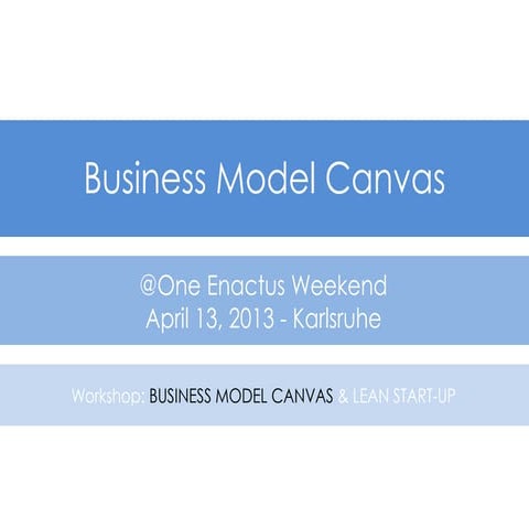 Business Modeling Tools & Design Process