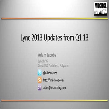 Lync Updates Q1 2013