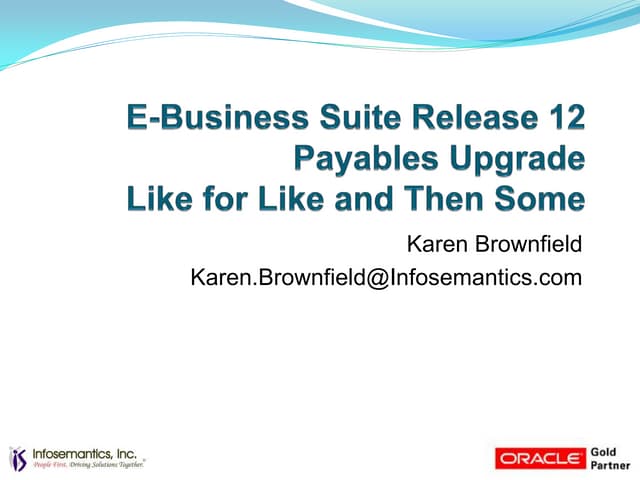 E-Business Suite Release 12 Payable...