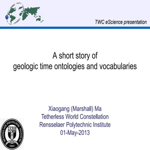 A short story of geologic time ontologies and vocabularies