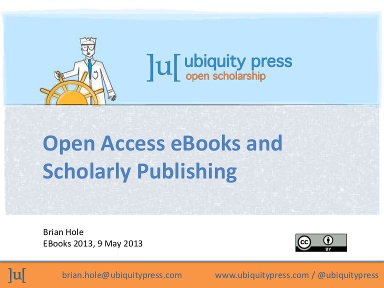 Open Access eBooks and Scholarly Publishing