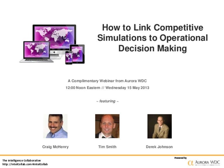 How to Link Competitive Simulations to Operational Decision Making