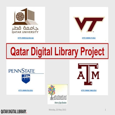 Qatar Digital Library Project Workshop