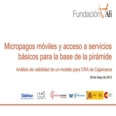 Presentación proyecto micropagos AECID Lima