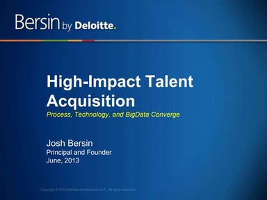 Best Practices in Recruiting Today - High-Impact Talent Acquisition