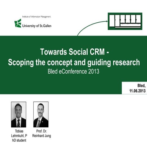 Social CRM - the academic perspective