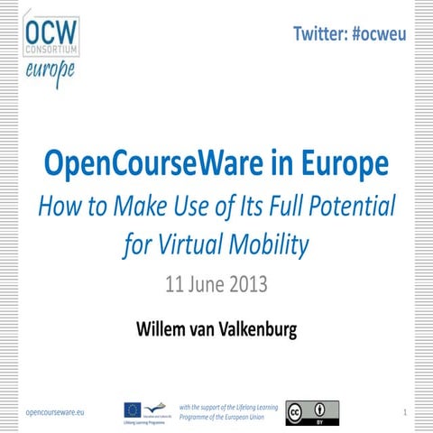 Introduction OpenCourseWare Europe for Madrid workshop