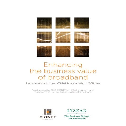 201306 CIO NET Enhancing the Business Value of Broadband