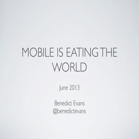 Mobile Eating The World