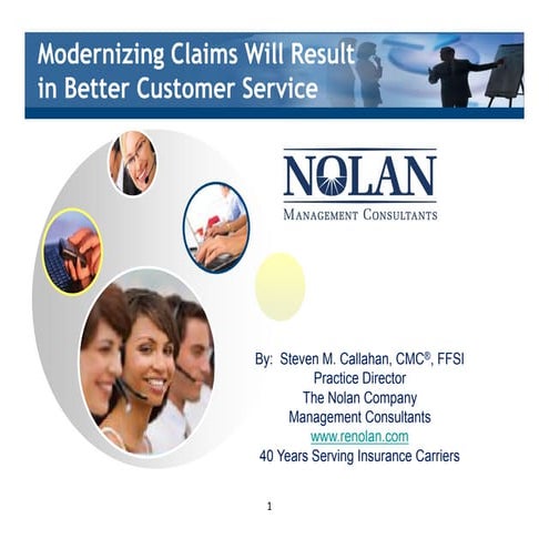 201306 Tech Decisions Webinar: Modernizing Claims for Better Customer Service