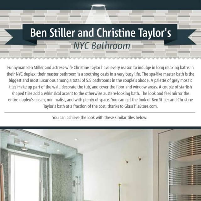 Ben Stiller and Christine Taylor's NYC bathroom