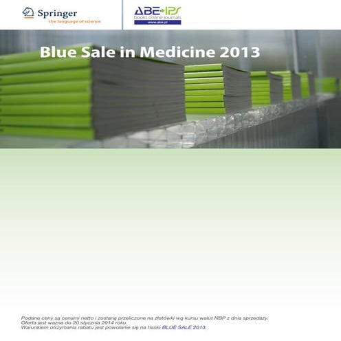 Springer's Blue Sale in Medicine | PDF