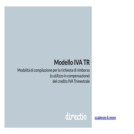 Modello IVA TR | PDF
