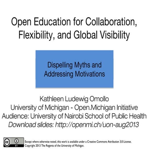 UON SPH OER - Addressing Myths & Motivations
