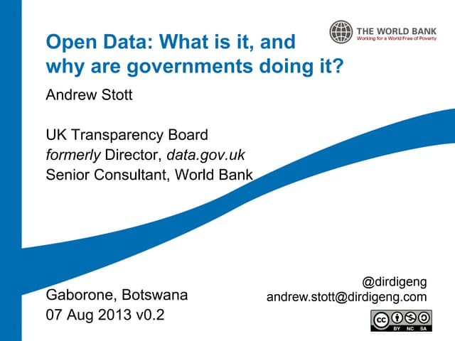 Open Data: What is it, and why are governments doing it?