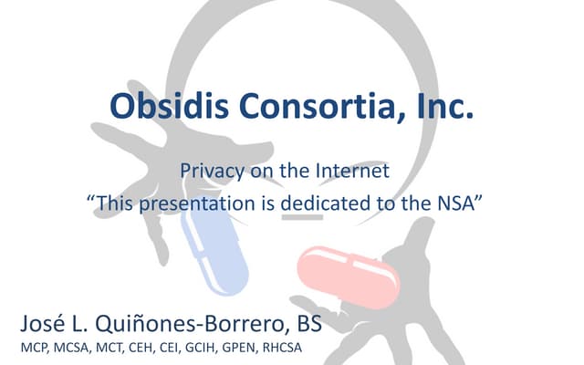 Privacy on the Internet - Init6 InfoSec August Meeting