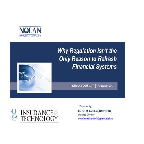 201308 Insurance And Technology Webinar: Upgrading Financial Systems
