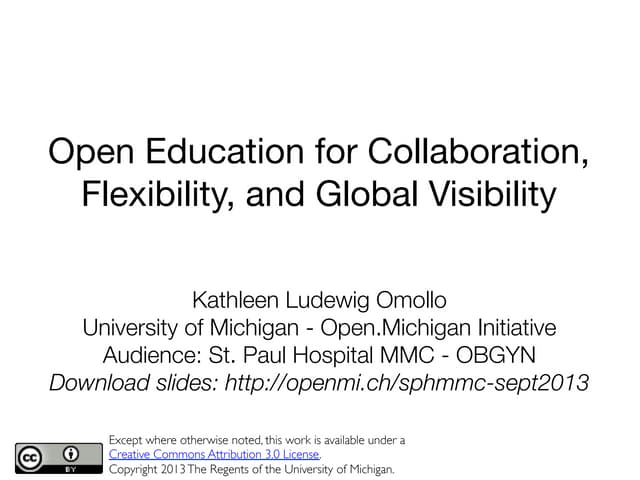 OER to Amplify Visibility and Impact - SPHMMC