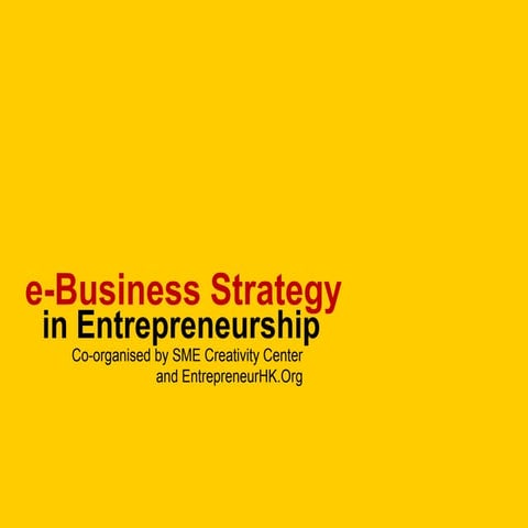 ebusiness Strategy in Entrepreneurship 2: Pedro Eloy at SMECC - 20130903