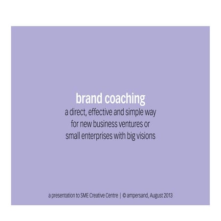 Brand Coaching: Edvard Tam at SMECC - 20130904