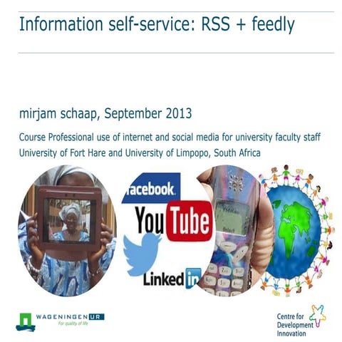 Information self-service: RSS + feedly