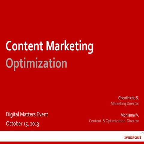Content Marketing and Optimization by Syndacast