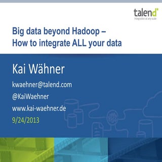 "Big Data beyond Apache Hadoop - Ho...