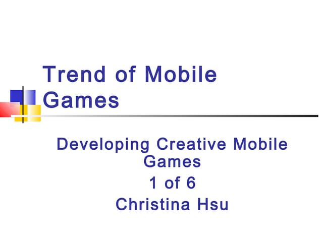 20131001 trend of mobile games
