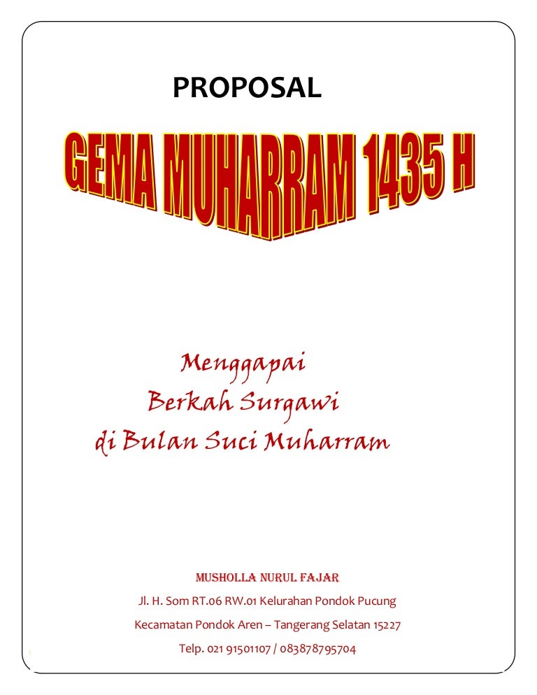 PROPOSAL MUHARRAM oleh Eliha