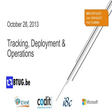 20131028 BTUG.be - Introduction