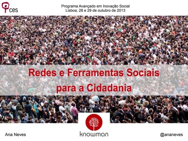 Rede e Ferramentas Sociais para a Cidadania