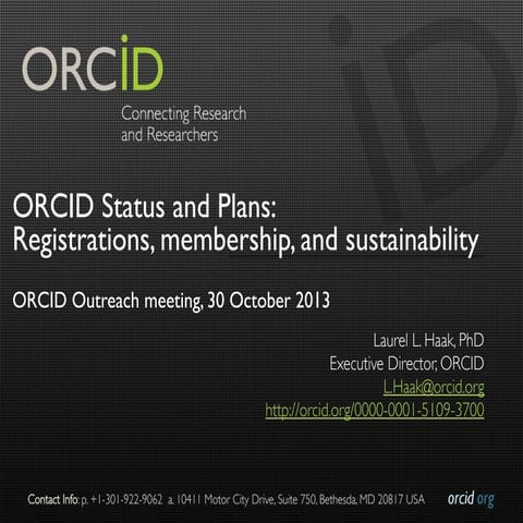 ORCID ED Report 10292013