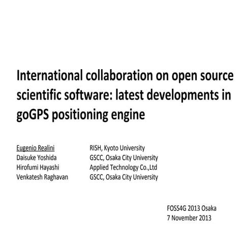 goGPS (November 2013)