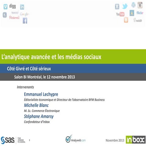 Utiliser les média sociaux pour faire des prévisions économiques, de la veill...