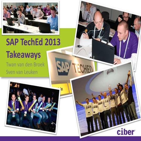 Ciber SAP Tech Ed 2013 takeaway presentation