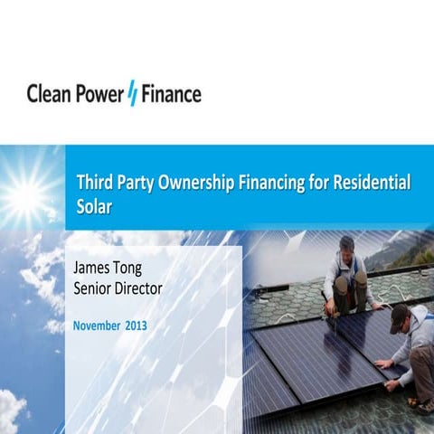 November 21, 2013 | Next Steps: Financing solar for your business | James Ton...