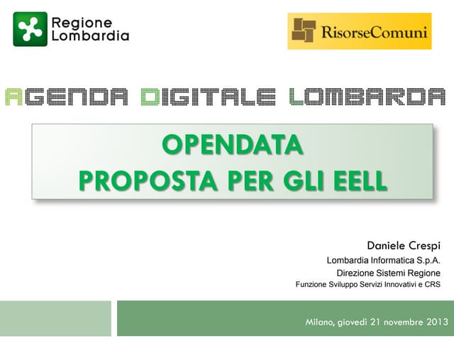 2013 11 21 Risorse Comuni - OpenData x EELL
