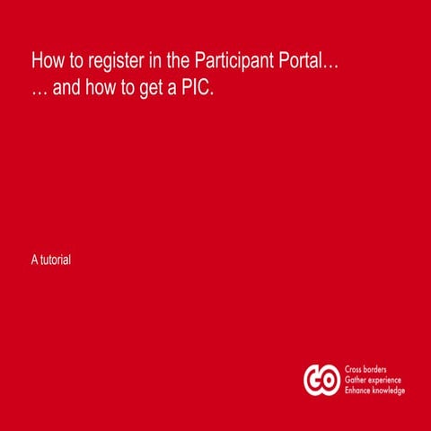 Participant Portal and PIC